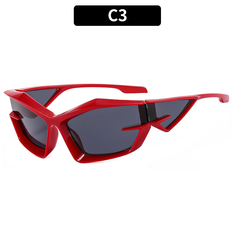 Futuristische geometrische Schild Sonnenbrille 1787663880