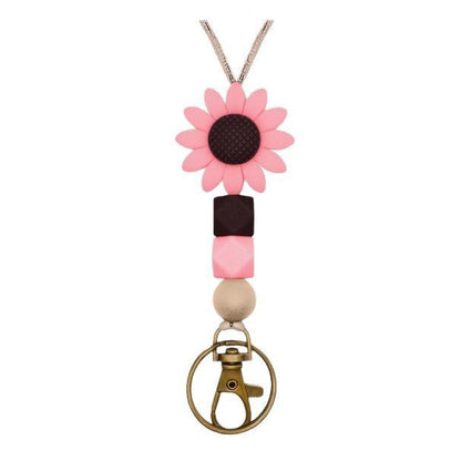 Bunter Blumen-Themen Perlen Schlüsselanhänger Halter Brehn