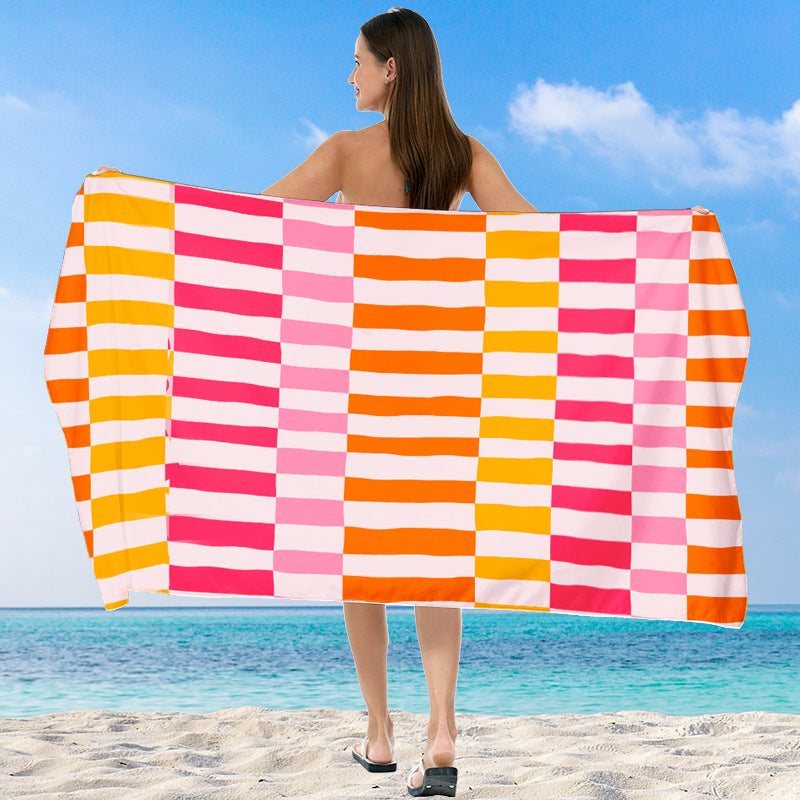 Strandtuch mit lebhaftem Farbverlauf und stylischem Streifendesign Brehn