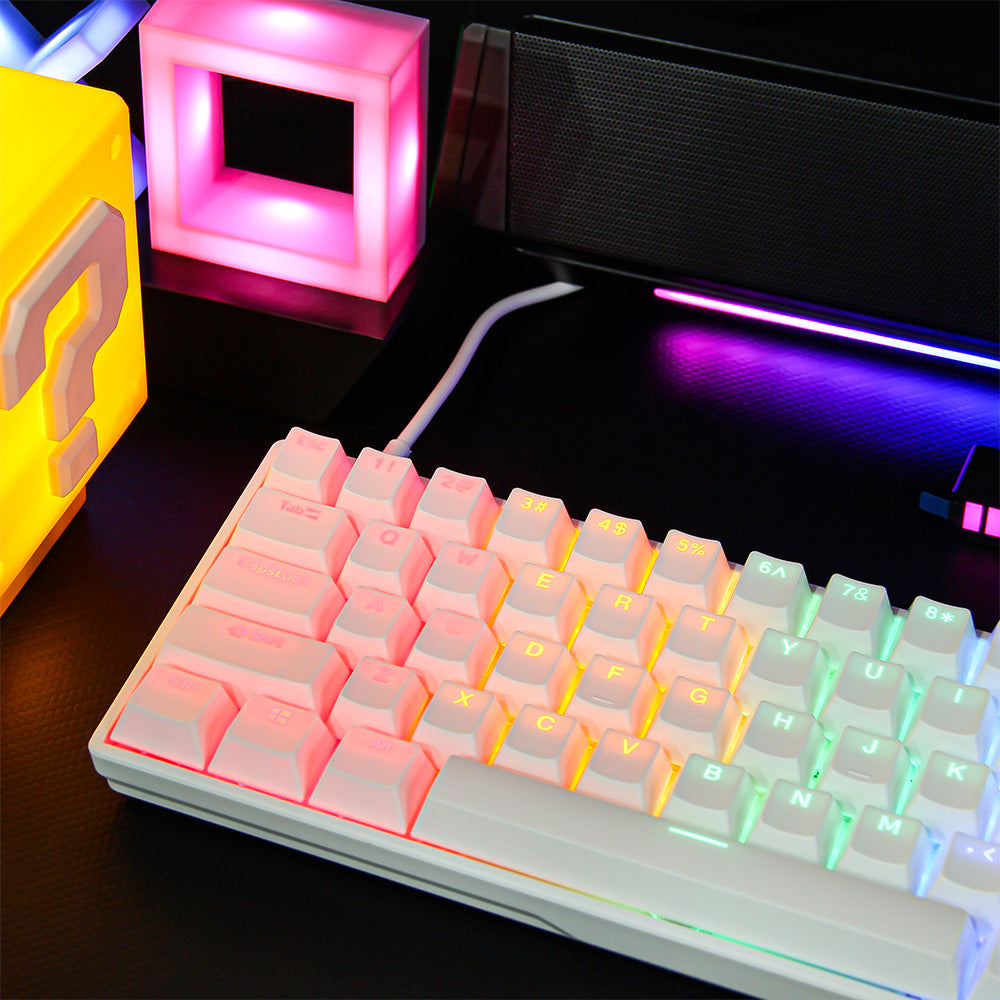 Kompakte RGB mechanische Tastatur mit anpassbaren Tasten Brehn