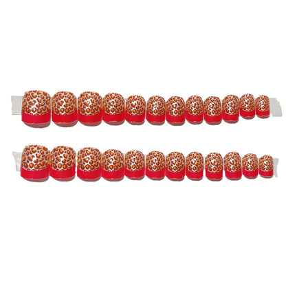Blumenmuster Press-On Nagelset