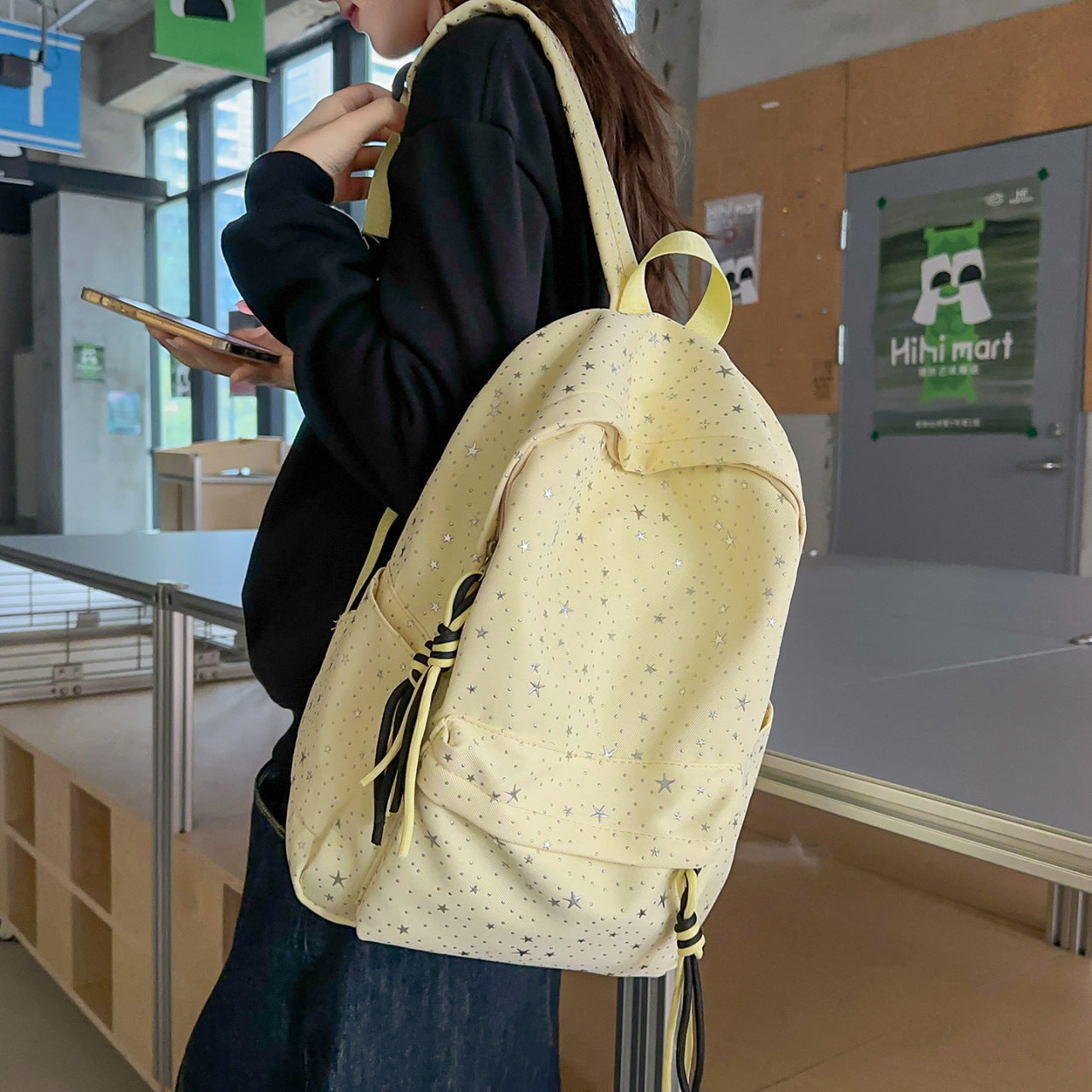 Stylischer Star-Motiv Rucksack Brehn