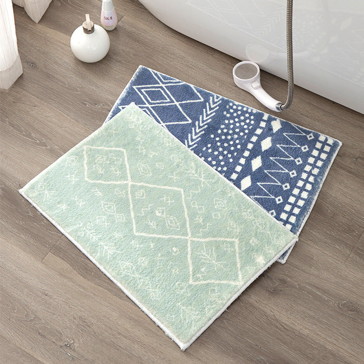 Weicher Hochflor-Badematten-Teppich mit Berber‑inspiriertem Rhombenmuster Brehn