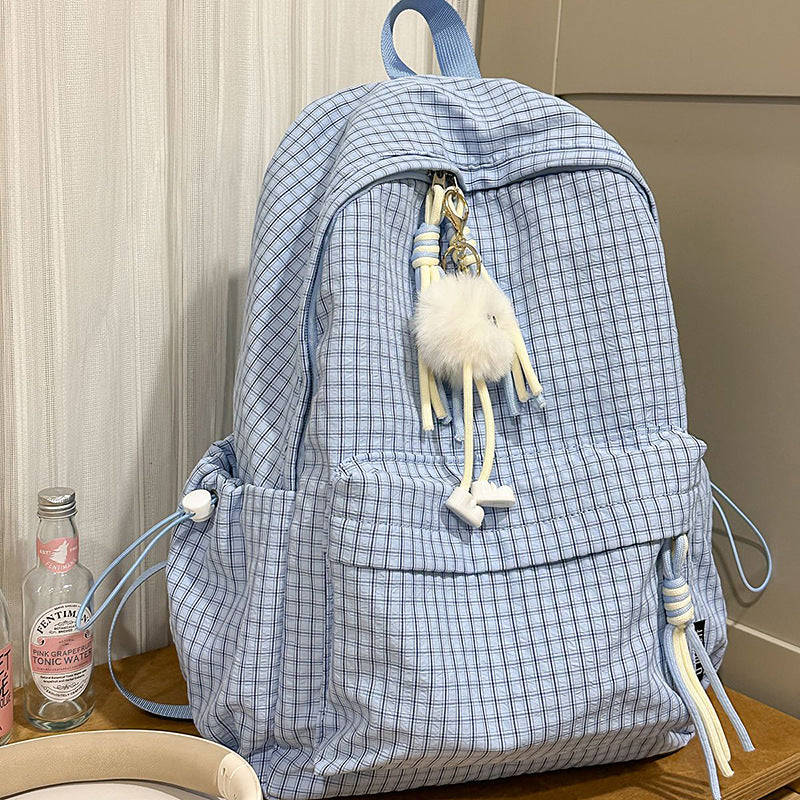 Robuster kariert Schulrucksack