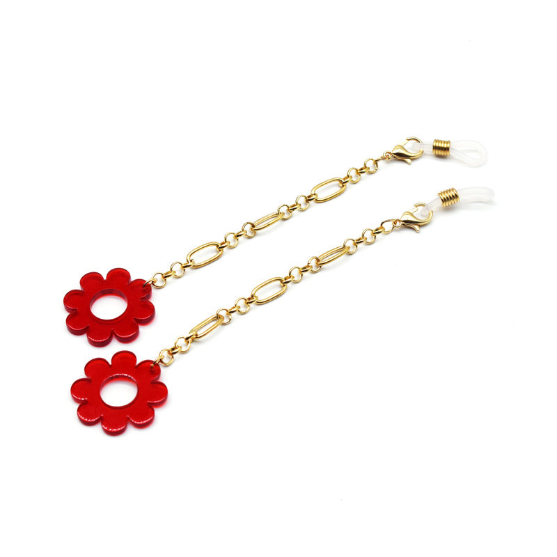 Blumenmuster-Brillenhalter-Kette Brehn
