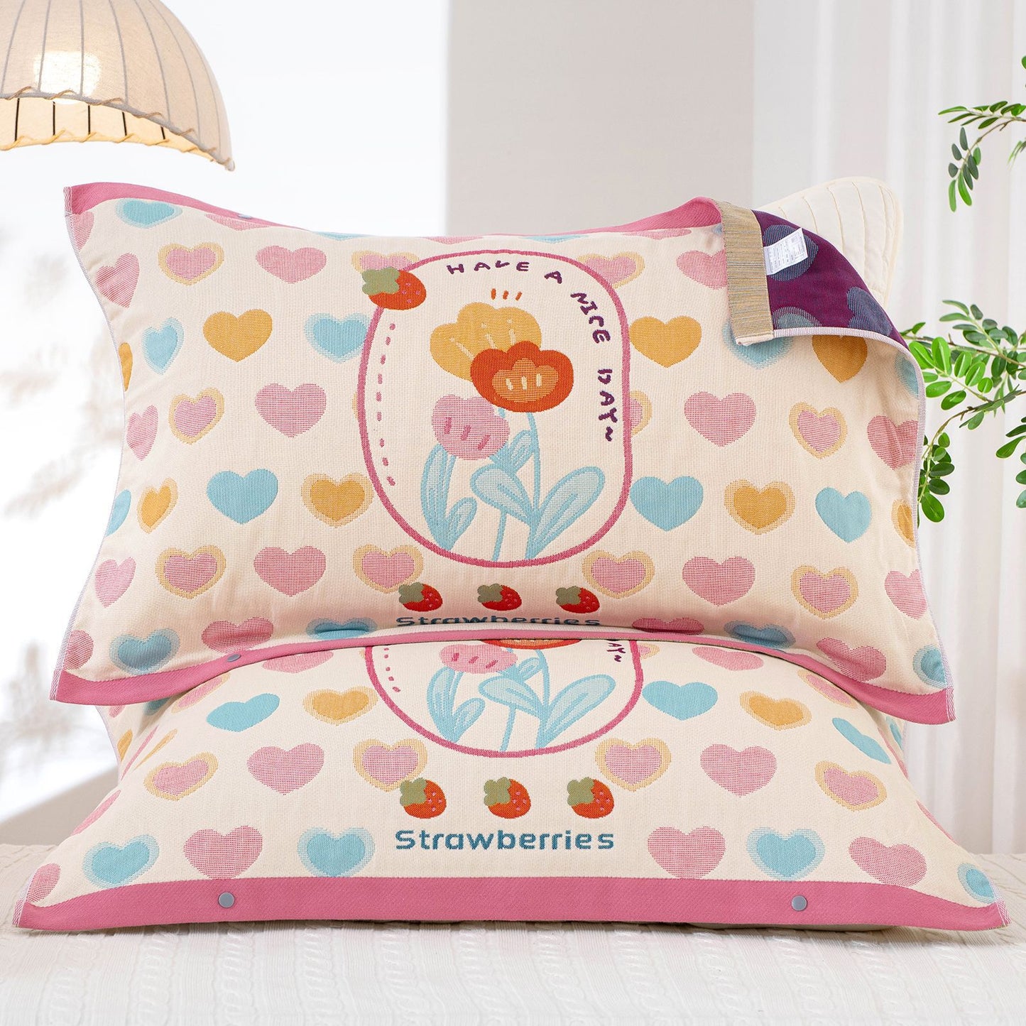 Damen Kissenbezüge mit fröhlichem Patchwork-Motiv Brehn