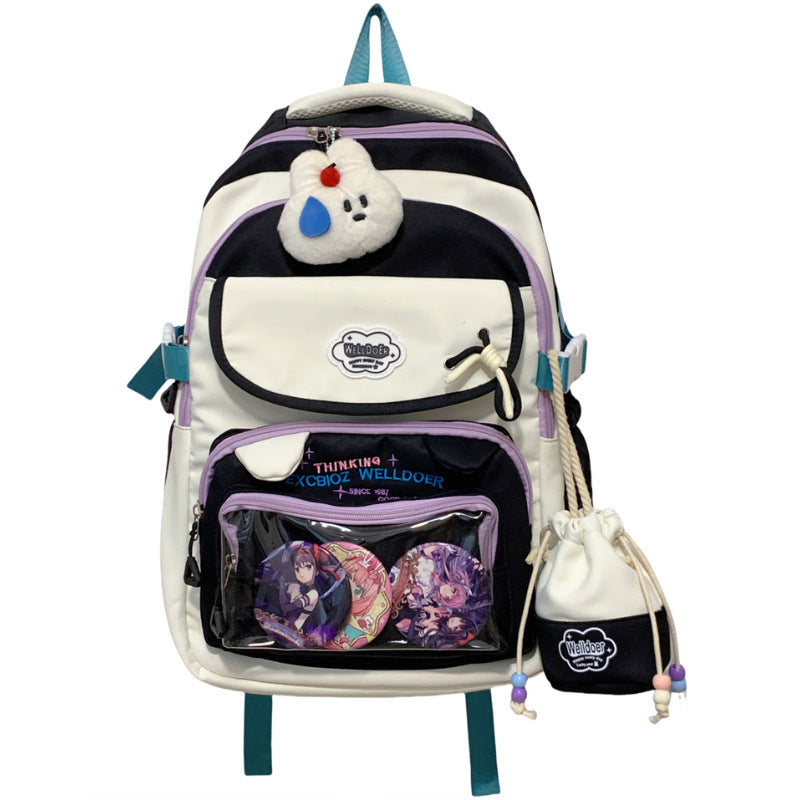 Multi-Compartment Transparent Travel School Backpack Brehn