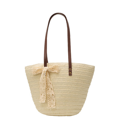 Gewebte Strohtasche für den Strand