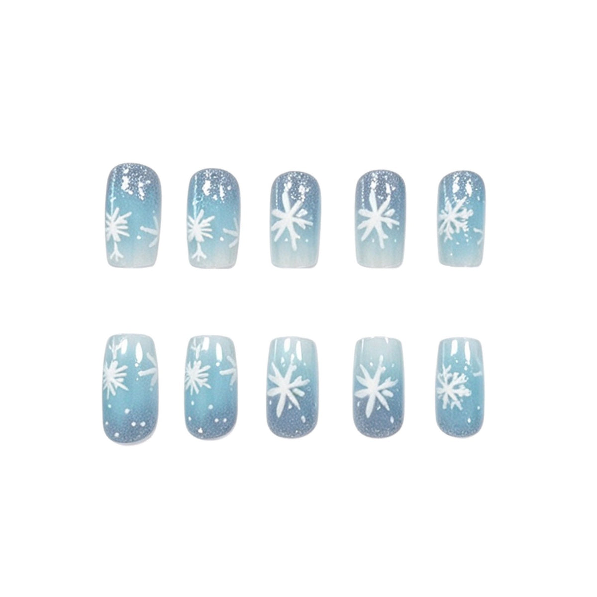 Frosted Snowflake Gel Nail Art Set Brehn