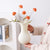 Elegante gerippte Keramikblumenvase