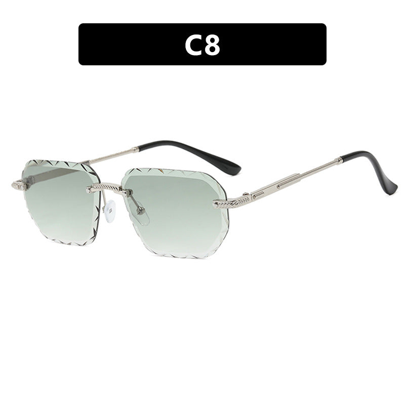 Damen geometrische Sonnenbrille mit verspiegelten Gläsern und robustem Rahmen Brehn