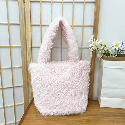Gemütliche Fake Fur Tragetasche