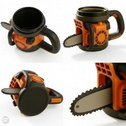 Kaffeetasse im Kettensägen-Design Brehn
