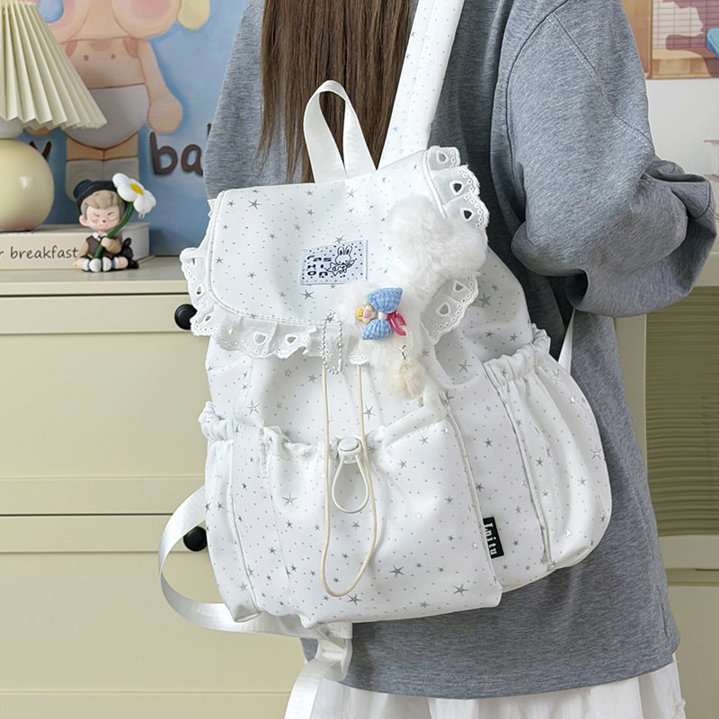 Sternenprint Rüsch-Rucksack Brehn
