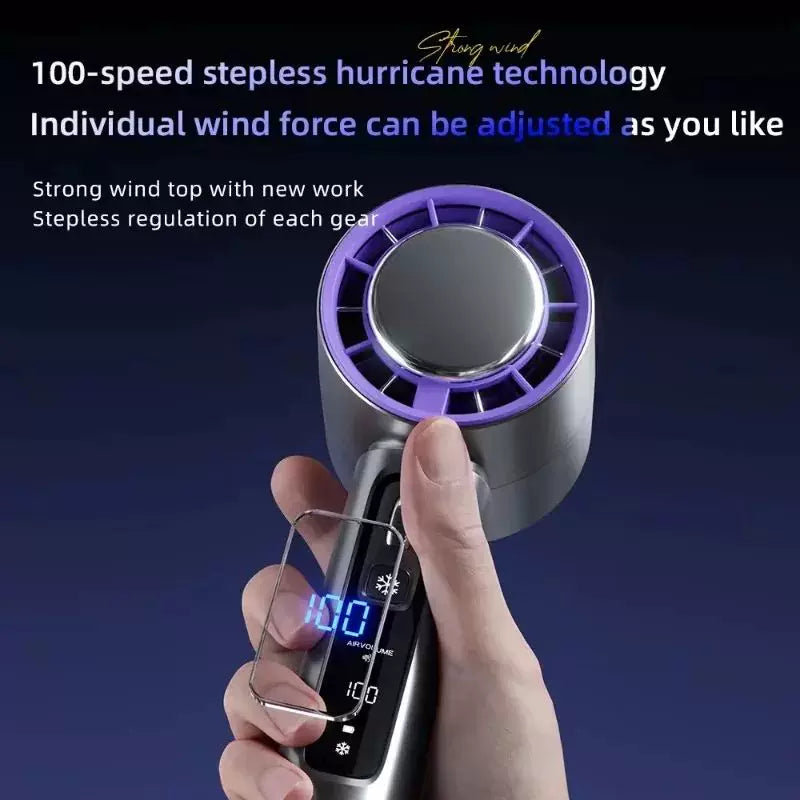 Unisex Einheitsgröße tragbarer personalisierter thermoelektrischer Mini-Luftkühler Ventilator mit Smart-Display und einstellbarem Wind Brehn