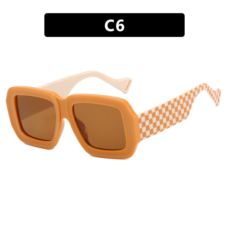 Damen modische Sonnenbrille mit eckigem Design und schickem Muster Brehn