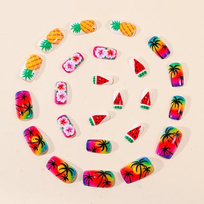 Tropisch-Frucht-inspiriertes Nagelkunst-Set Brehn
