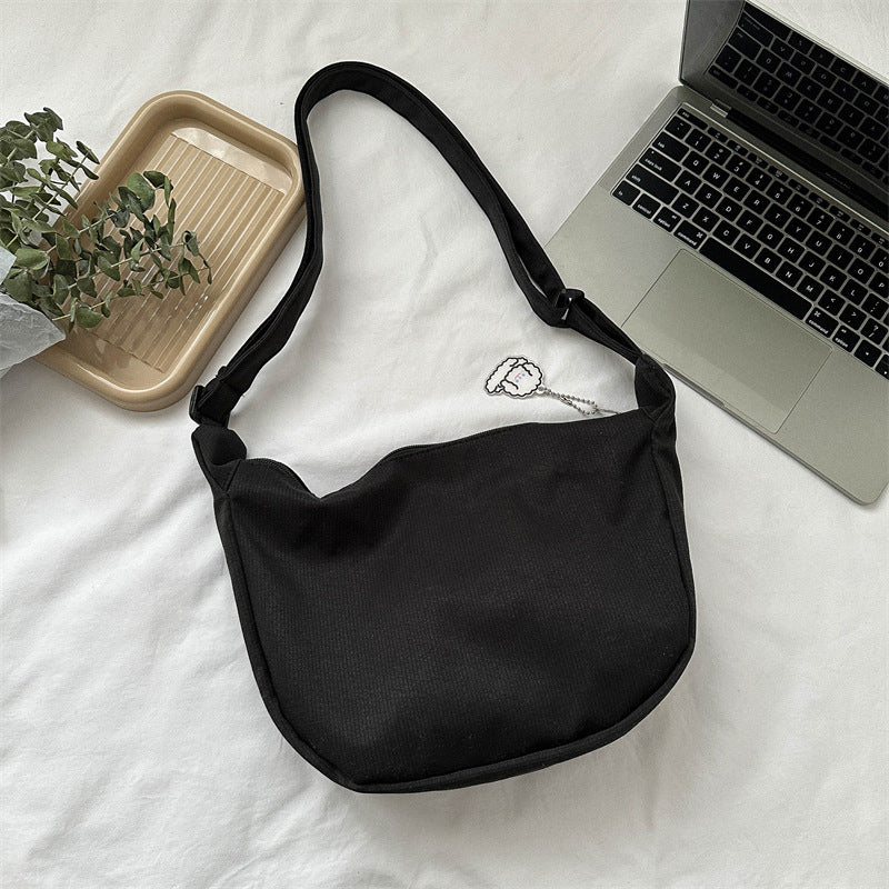 Lässige Stoff Schultertasche