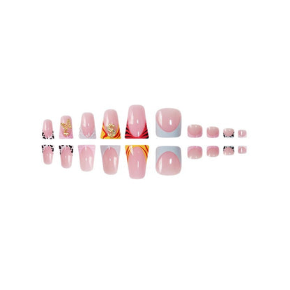 Floral 3D Nagel- und Pediküre Kunst Set Brehn