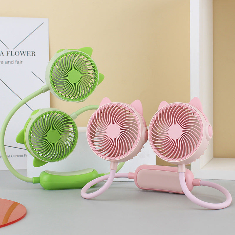 Damen tragbarer Mini-Halsventilator mit doppeltem Gebläse Brehn