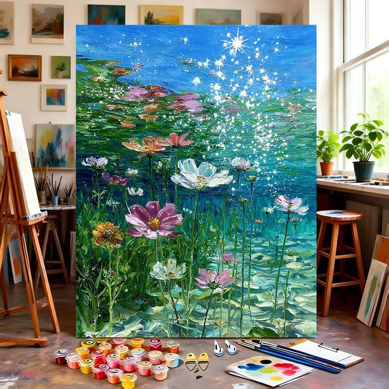 Florale Kunstleinwand Brehn