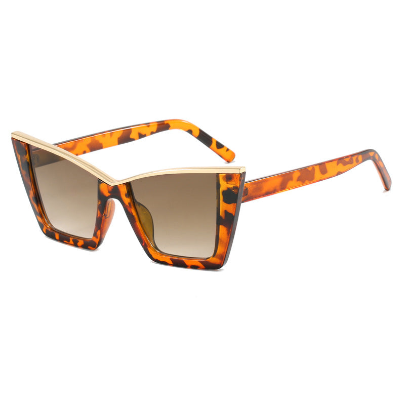 Damen quadratische Sonnenbrille mit goldenen Details Brehn