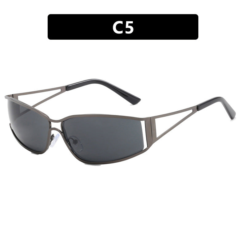 Damen sportliche Sonnenbrille im futuristischen Stil Brehn