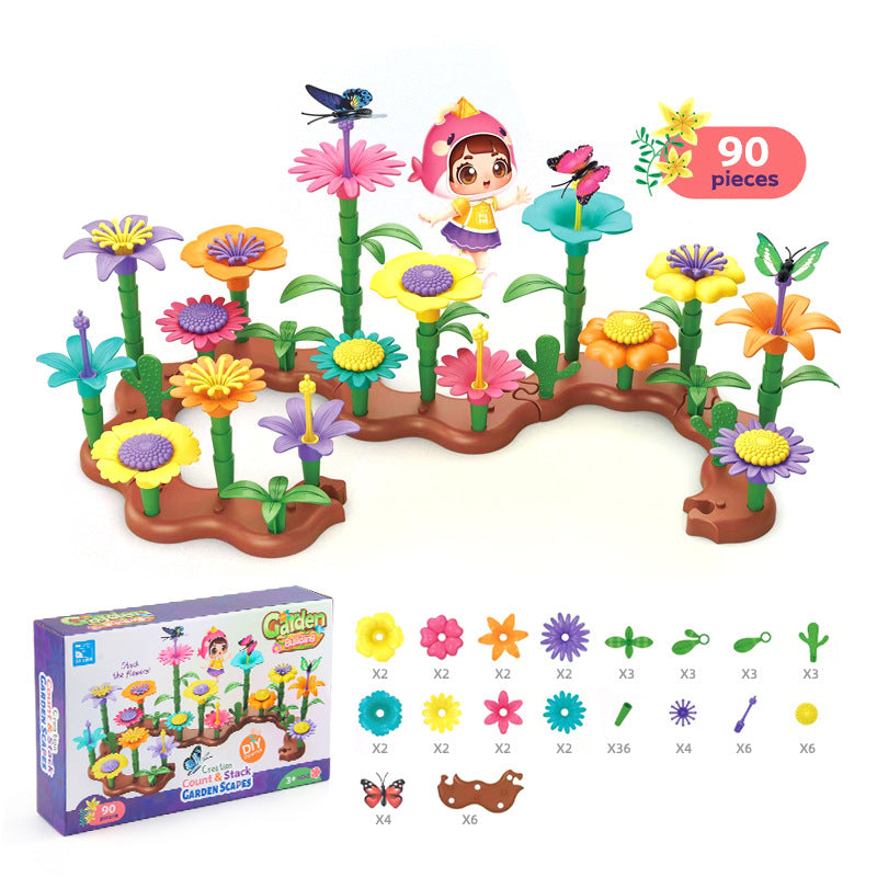 Brehn | Blumen Bauklötze Set