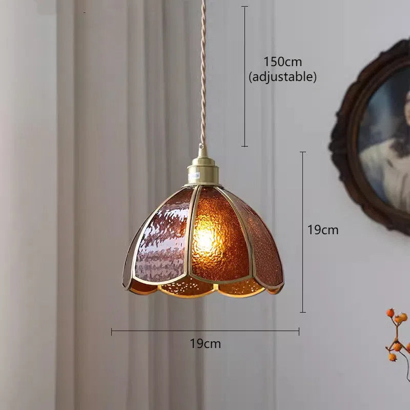 Verstellbare Vintage-Glas-Hängeleuchte