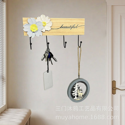 Dekorativer floral Wandhakenregal