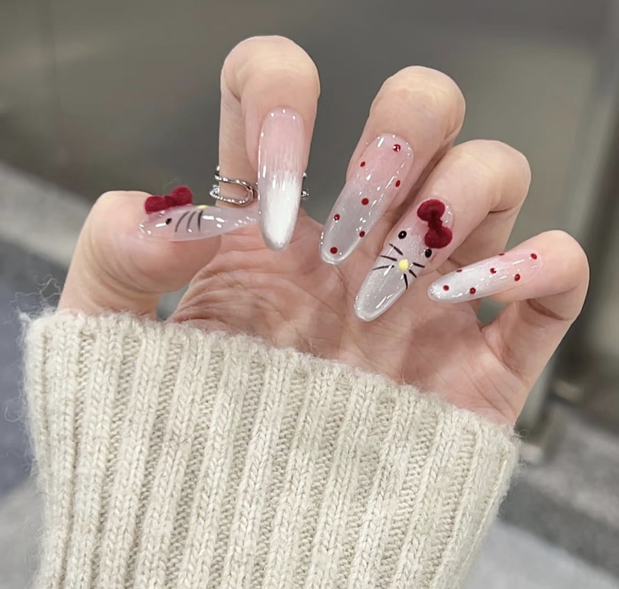 Künstlerisches Gel Press-On Nagelset Brehn