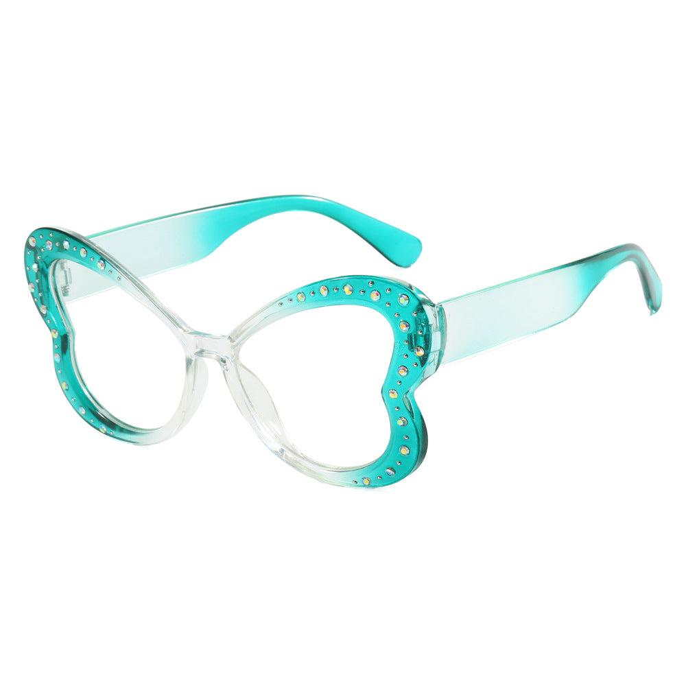 Damen verspielte Herz-Sonnenbrille mit Glitzerakzenten Brehn