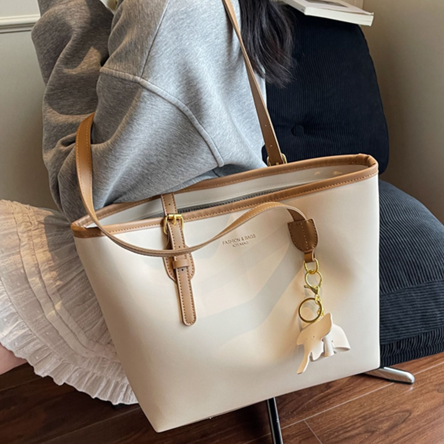 Elegante Leder Tote Bag Brehn