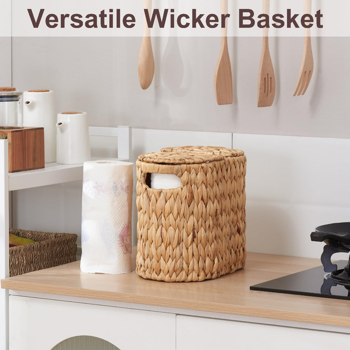 Handgefertigter Gewebter Naturfaser Serviettenhalter Brehn