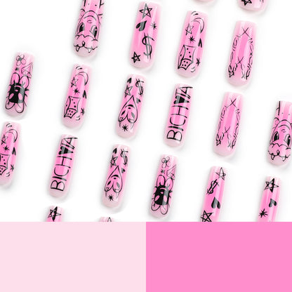 Künstliche Kunstnägel mit verspieltem Design Brehn