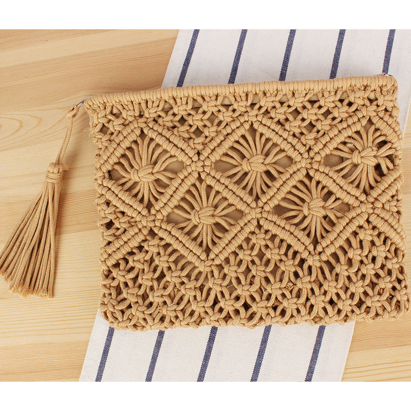 Makramee Clutch mit Filigranem Design Brehn
