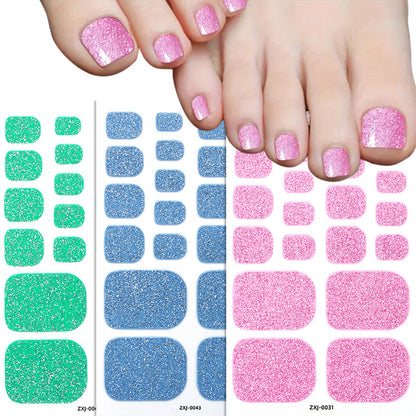Glitzernde Fußnagel-Wraps  1790954465