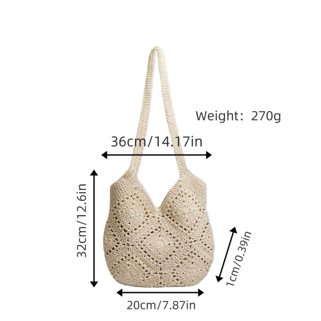 Handtasche Aus Geflochtenem Naturmaterial mit Quastendetails Brehn