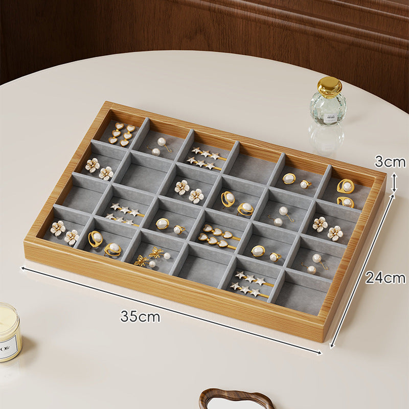 Zwölf-Fächer Bambus Schmuck Organizer Tray
