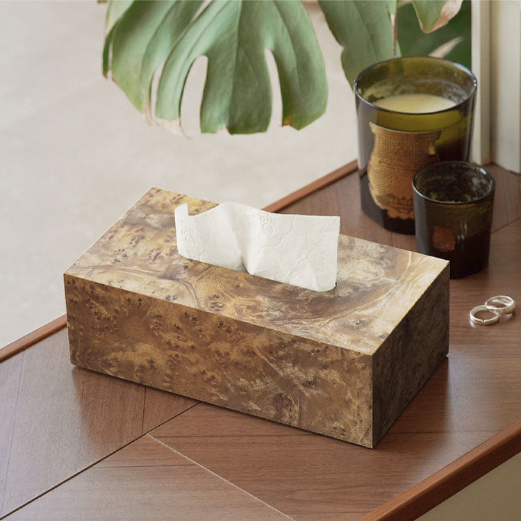 Dekorativer Holz-Boxhalter für Taschentücher
