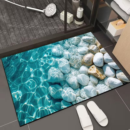Reflektierender floraler Badematte