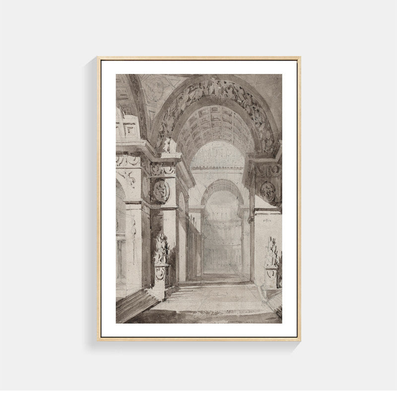 Architektonischer Kunstdruck für Wohnkultur