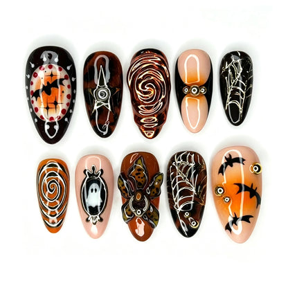Halloween-Themen Press-On Nageldesign