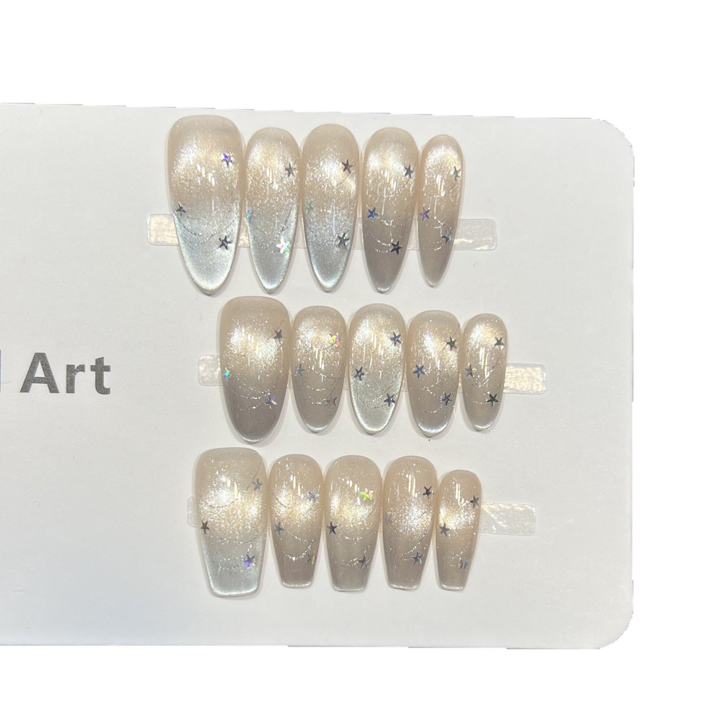 Cosmic Star-Accent Press-On Nail Set Brehn