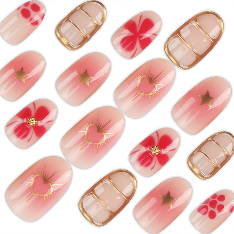 Floral Design Press-On Nail Art Set Brehn