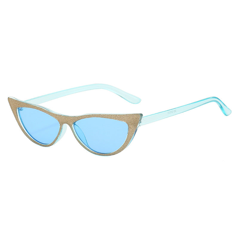 Damen Cat-Eye Sonnenbrille mit glitzerndem Rahmen Brehn