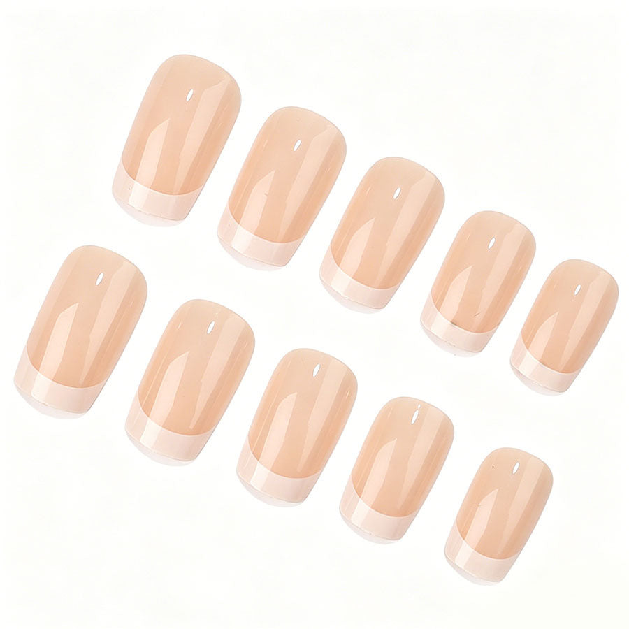 Klassisches French Tip Press-On Nail Art Set Brehn