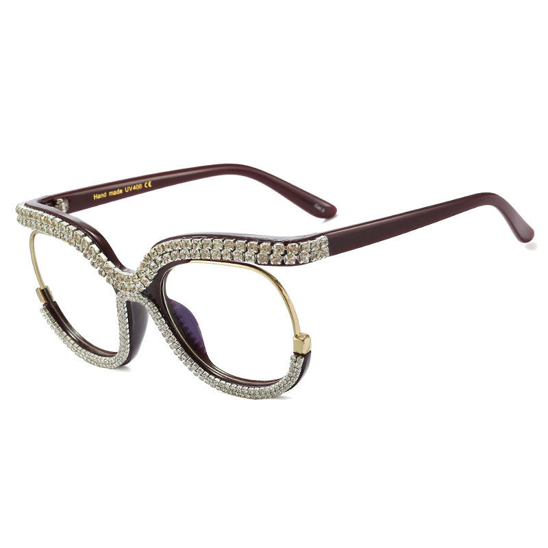 Damen Glamouröse Designer-Sonnenbrille mit funkelndem Rahmen Brehn