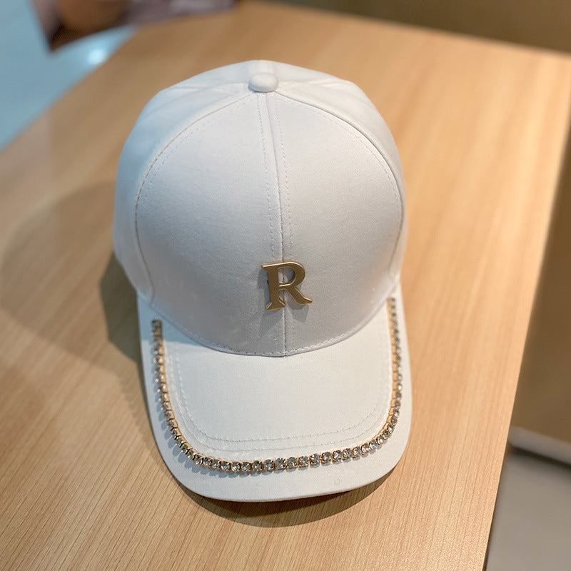 Damen Nieten Strass Baseball Cap Brehn