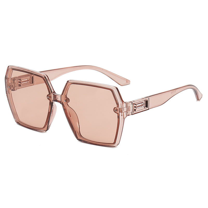 Damen Geometrische Oversized-Sonnenbrille mit modernem Rahmen Brehn
